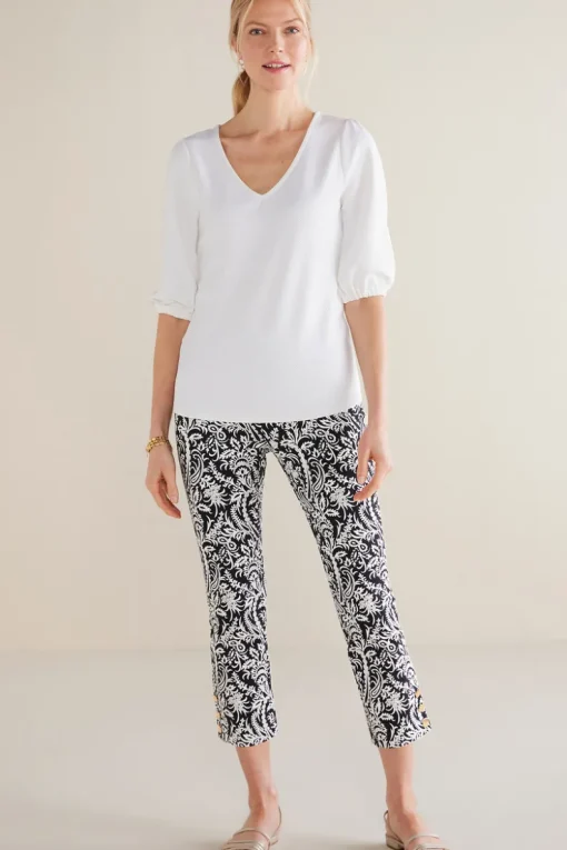 Online Soft Surroundings Soft Essential Superla Slim Leg Crop Pants