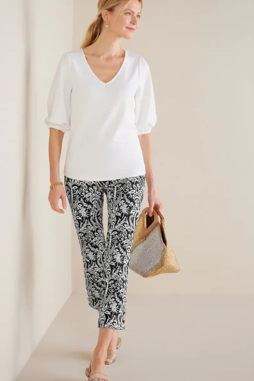 Online Soft Surroundings Soft Essential Superla Slim Leg Crop Pants