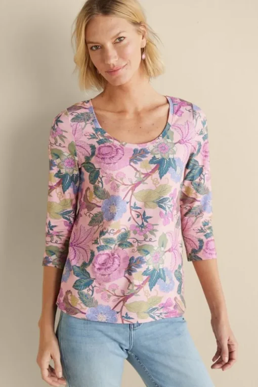 Hot Soft Surroundings Soft Essential Supima 3/4 Sleeve Tee
