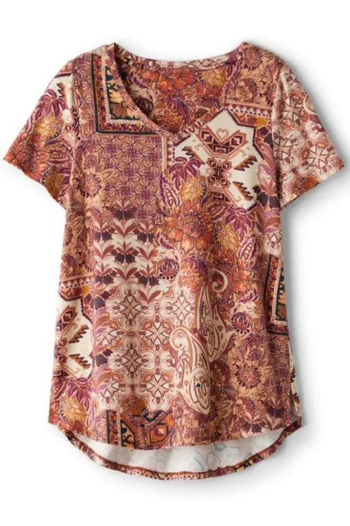 Outlet Soft Surroundings Soft Essential Supima Isabel Short Sleeve Tunic