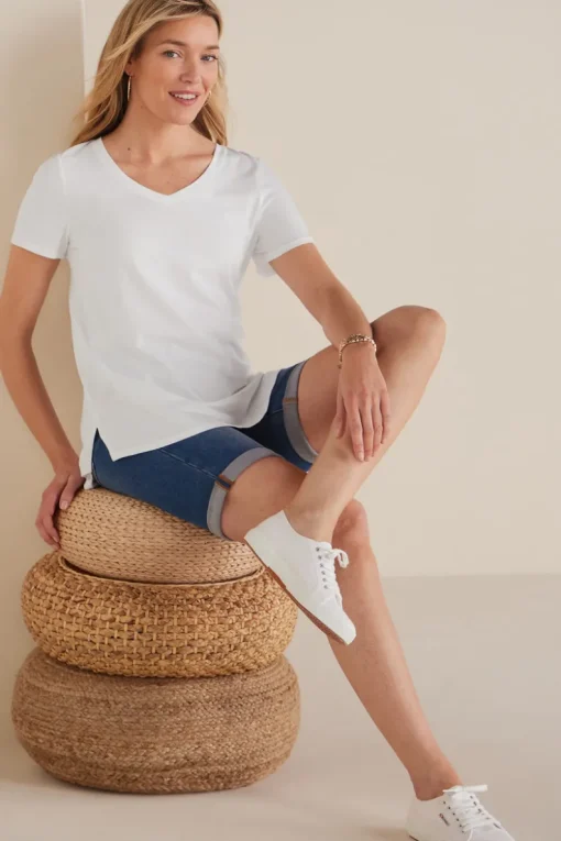 Outlet Soft Surroundings Soft Essential Supima Isabel Short Sleeve Tunic