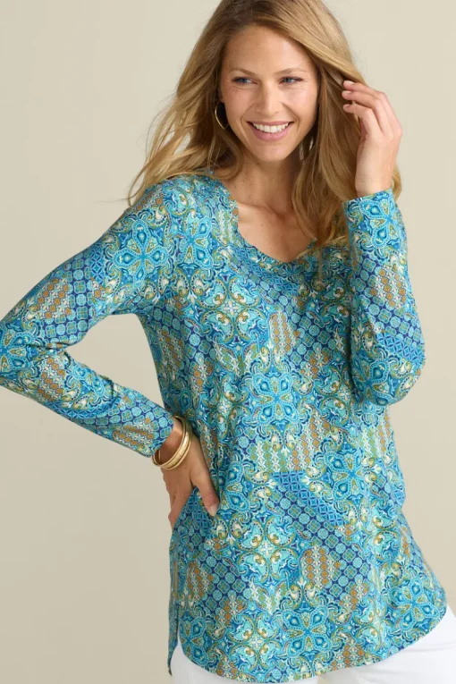 Online Soft Surroundings Soft Essential Supima Isabel Long Sleeve Tunic