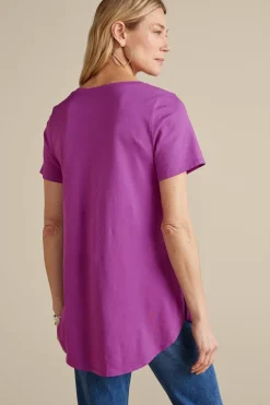 Outlet Soft Surroundings Soft Essential Supima Isabel Short Sleeve Tunic
