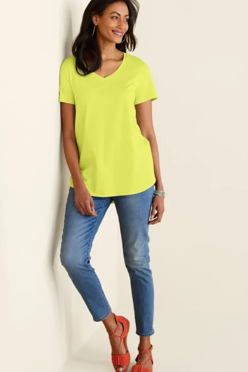 Outlet Soft Surroundings Soft Essential Supima Isabel Short Sleeve Tunic