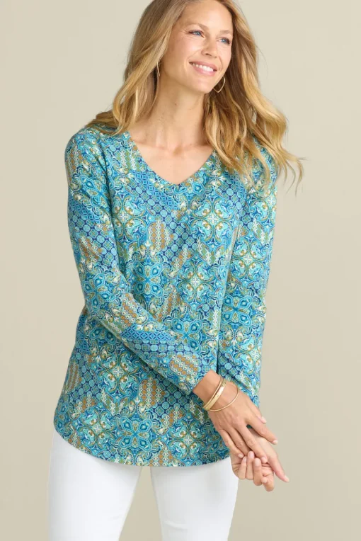 Online Soft Surroundings Soft Essential Supima Isabel Long Sleeve Tunic