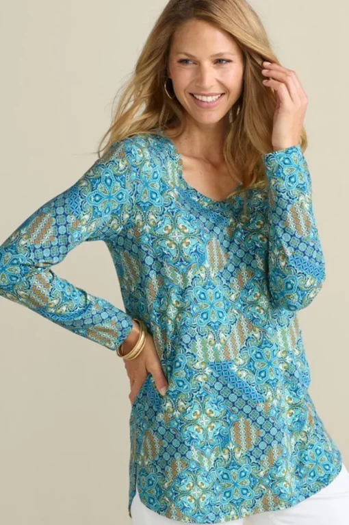 Online Soft Surroundings Soft Essential Supima Isabel Long Sleeve Tunic