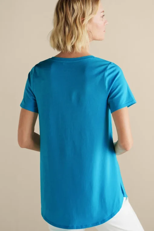 Outlet Soft Surroundings Soft Essential Supima Isabel Short Sleeve Tunic