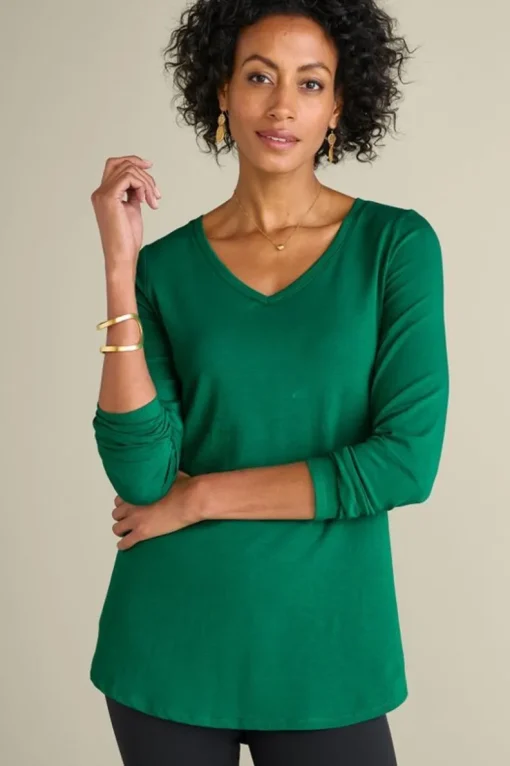 Online Soft Surroundings Soft Essential Supima Isabel Long Sleeve Tunic