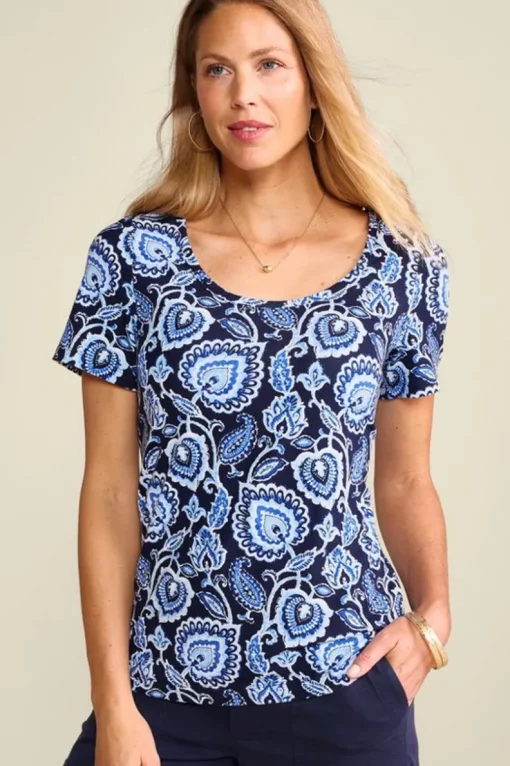 New Soft Surroundings Soft Essential Supima Short Sleeve Tee