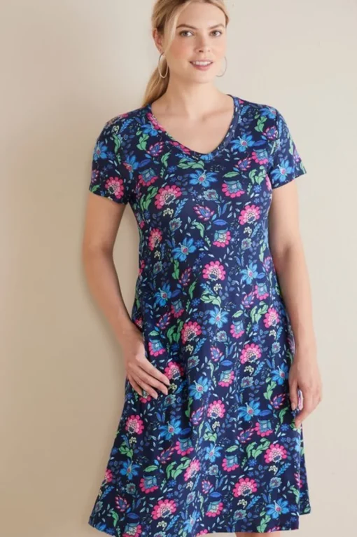 Fashion Soft Surroundings Soft Essential Supima T-Shirt Dress