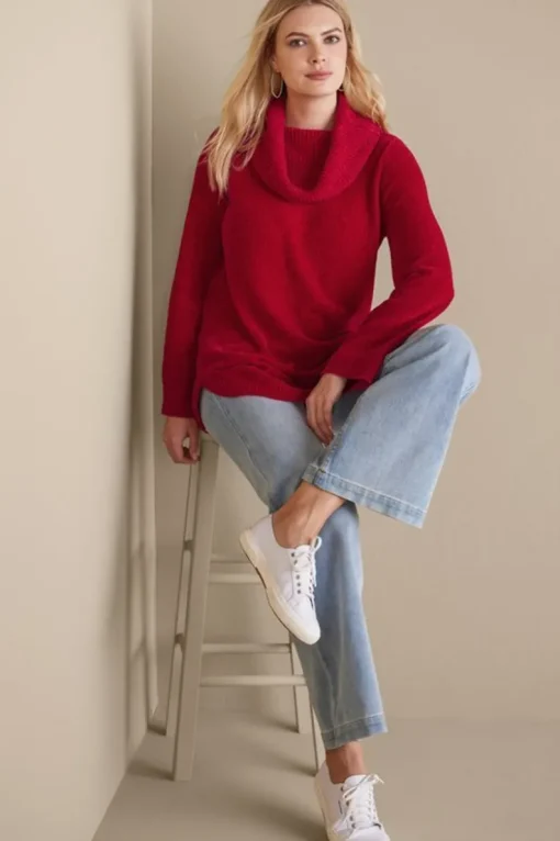Discount Soft Surroundings Soft Winds Chenille Tunic Sweater
