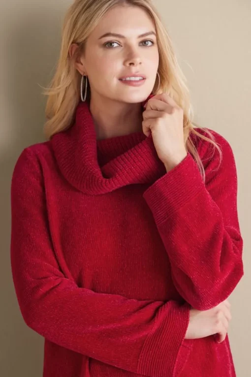 Discount Soft Surroundings Soft Winds Chenille Tunic Sweater