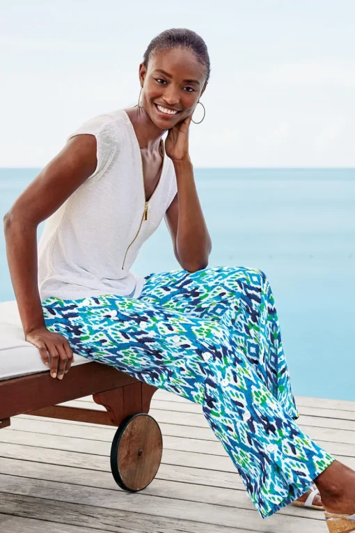 Clearance Soft Surroundings Sonoma Linen Blend Wide Leg Pants