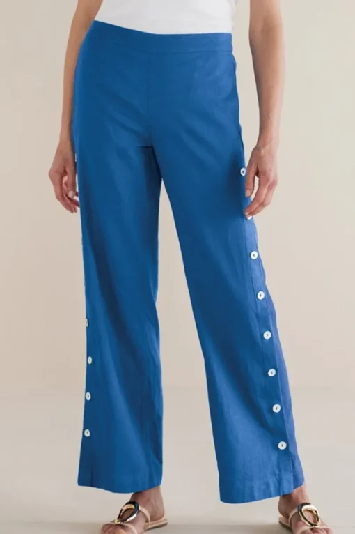 Clearance Soft Surroundings Sonoma Linen Blend Wide Leg Pants