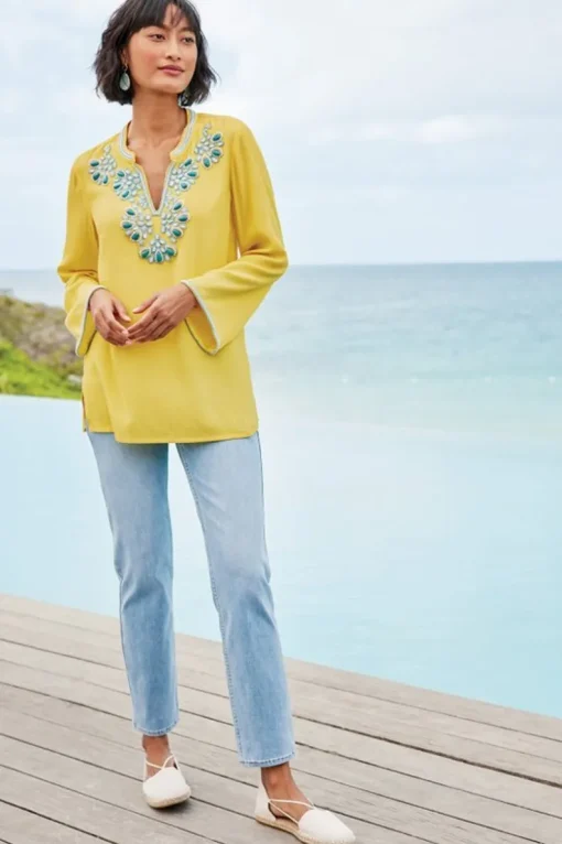 Outlet Soft Surroundings Soraya Embellished Tunic Sunstruck