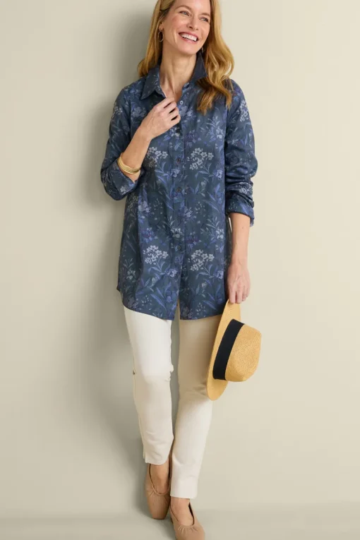 Best Soft Surroundings Stretch Faux Suede Boyfriend Tunic Shirt AviaryClimbingGarden