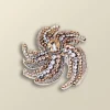 New Soft Surroundings Swirl Around Burst Brooch Gold