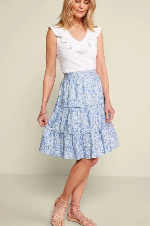 Sale Soft Surroundings Talisa Linen Blend Skirt