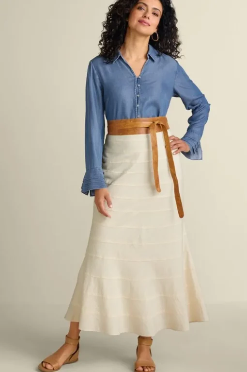 Best Soft Surroundings Terah Maxi Skirt AntiqueWhite