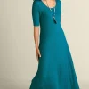 Online Soft Surroundings Textured Short Sleeve Santiago Dress