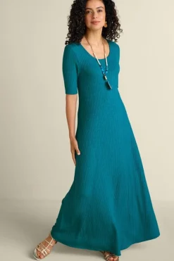 Online Soft Surroundings Textured Short Sleeve Santiago Dress