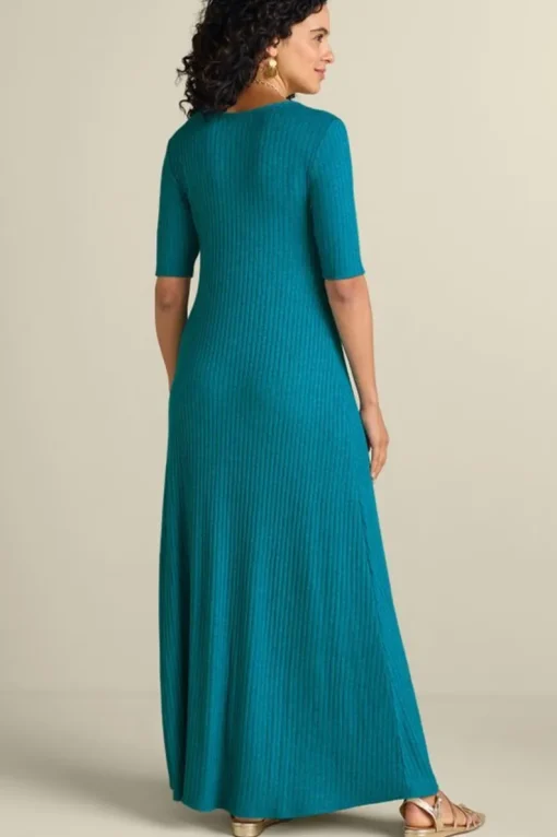Online Soft Surroundings Textured Short Sleeve Santiago Dress