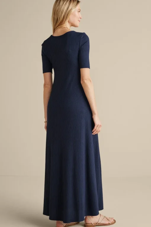 Online Soft Surroundings Textured Short Sleeve Santiago Dress