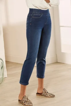 Online Soft Surroundings The Ultimate Denim Pull-On Crop White