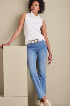 Online Soft Surroundings Ultimate Denim Pull-On Bootcut Jeans