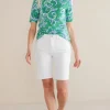 Sale Soft Surroundings Ultimate Denim Slim Leg Shorts TidalBlueWash
