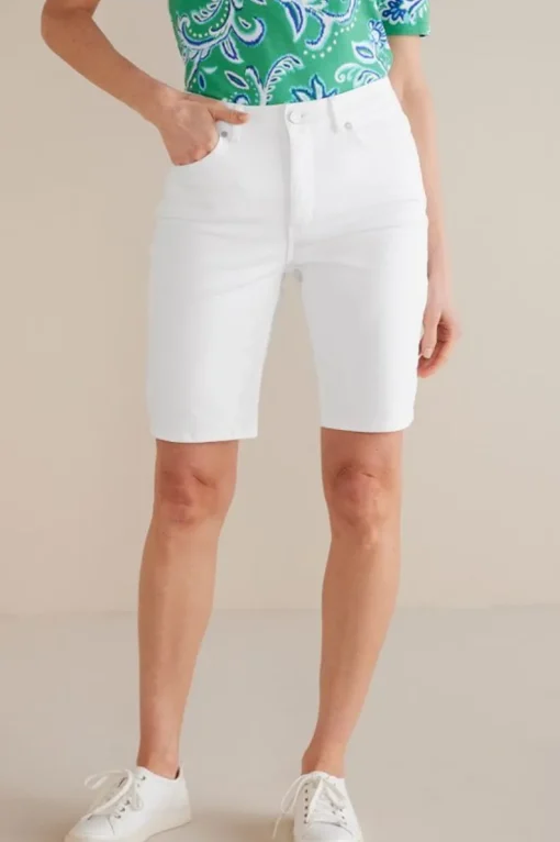 Sale Soft Surroundings Ultimate Denim Slim Leg Shorts TidalBlueWash