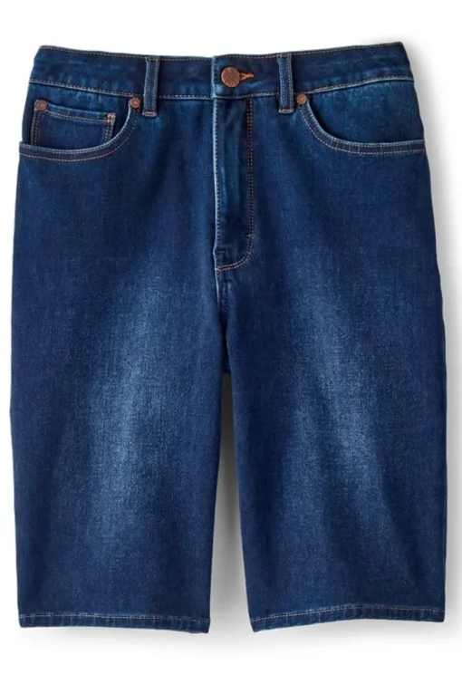 Sale Soft Surroundings Ultimate Denim Slim Leg Shorts TidalBlueWash