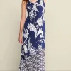 Fashion Soft Surroundings Vaila Maxi Dress OceanAirScarf/AzoresDi