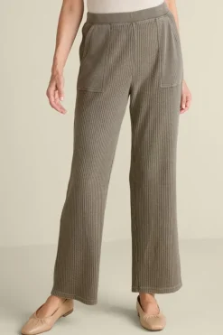 Online Soft Surroundings Vala Waffle Pull-On Pants DustyOlive
