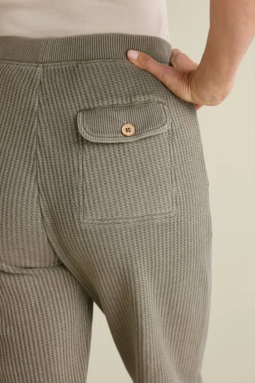 Online Soft Surroundings Vala Waffle Pull-On Pants DustyOlive