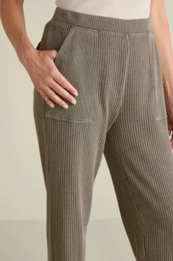 Online Soft Surroundings Vala Waffle Pull-On Pants DustyOlive