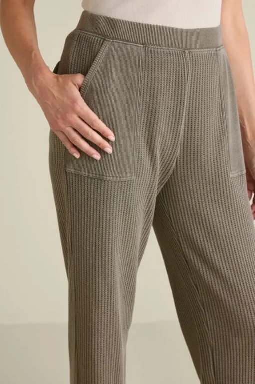Online Soft Surroundings Vala Waffle Pull-On Pants DustyOlive