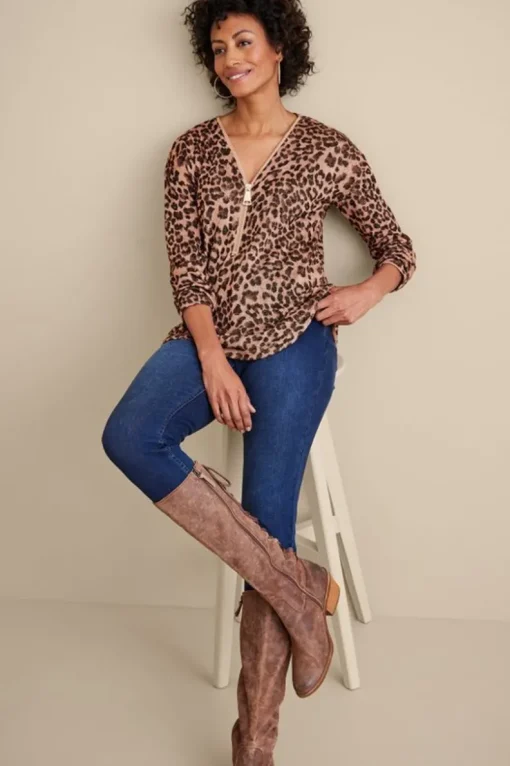 Clearance Soft Surroundings Valentina Zip Sweater
