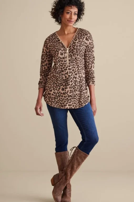 Clearance Soft Surroundings Valentina Zip Sweater