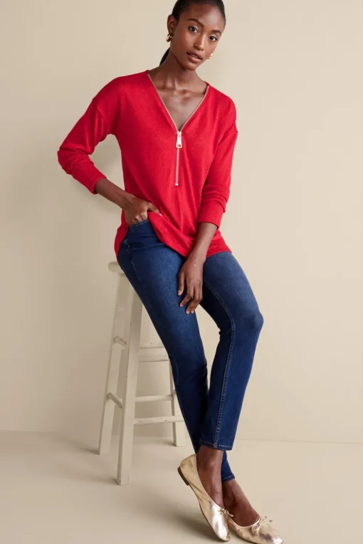 Clearance Soft Surroundings Valentina Zip Sweater