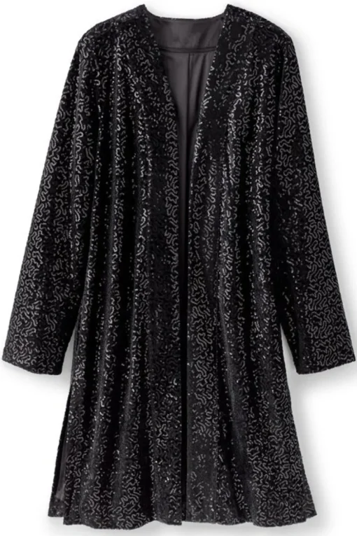 Outlet Soft Surroundings Valetta Sequin Topper BlackSequins
