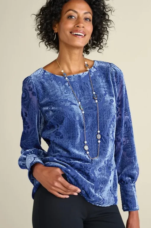 Outlet Soft Surroundings Vanetta Velvet Top