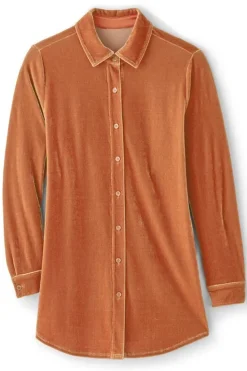 Best Soft Surroundings Velvet Boyfriend Tunic Shirt