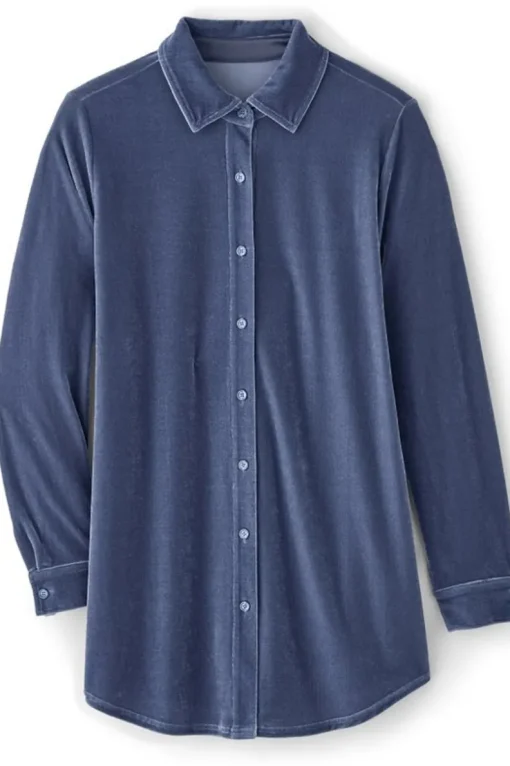 Best Soft Surroundings Velvet Boyfriend Tunic Shirt