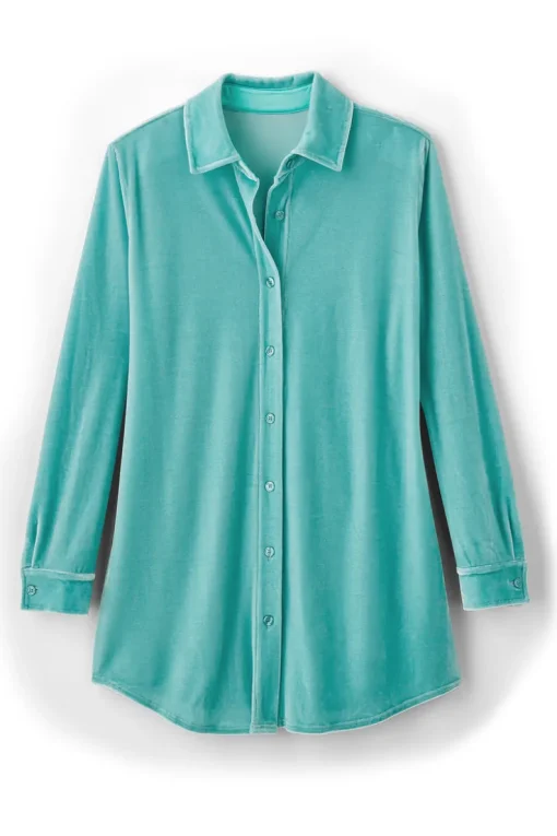 Best Soft Surroundings Velvet Boyfriend Tunic Shirt