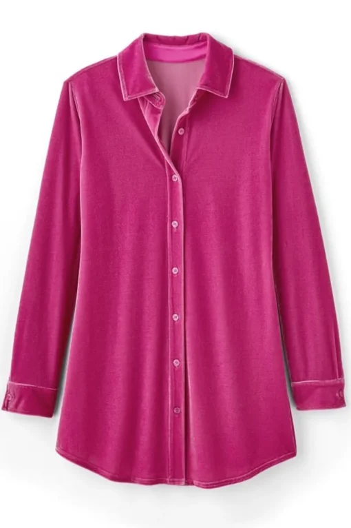 Best Soft Surroundings Velvet Boyfriend Tunic Shirt