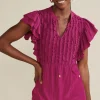 New Soft Surroundings Victoria Ruffle Tunic Sangria