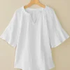 Clearance Soft Surroundings Vinka Gauze Pullover SunkistCoral