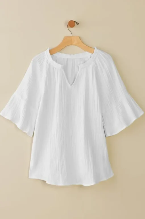 Clearance Soft Surroundings Vinka Gauze Pullover SunkistCoral
