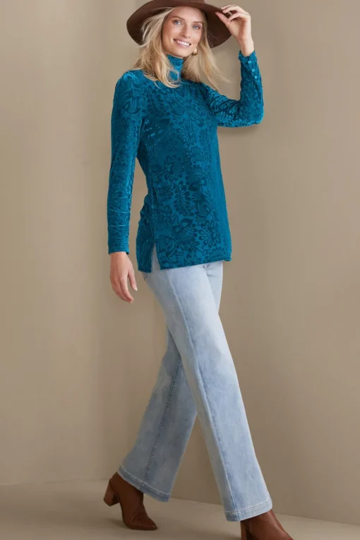 New Soft Surroundings Walden Velvet Turtleneck